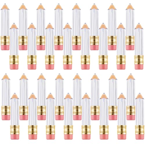 48 Pcs Pencil Lip Gloss Tubes 5ml Refillable Lip Balm Containers for DIY Makeup