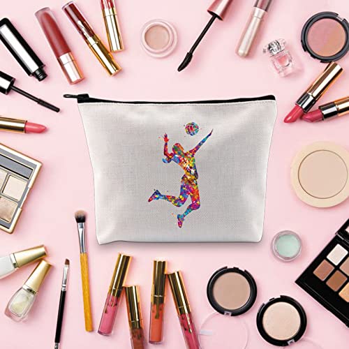 TOBGBE Volleyball Lover Gift - Makeup Bag for Seasonal Fans