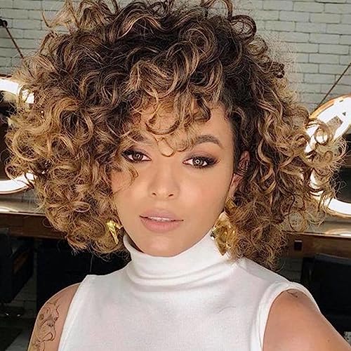 10 Inch Curly Crochet Hair - Pack of 7 T1B/30/27 for Black Women - Bouncy Water Wave Style