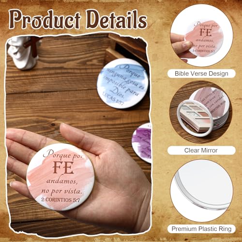 60 Pcs Christian Compact Mirrors Bulk for Women - Bible Verse Gift Set (Variation of THIS listing: 60)