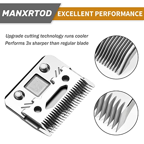FX801R-SILVER Replacement Clipper Blades for FX870/FXF880/FX810/FX825/FX673N, DLC Steel, Professional Precision