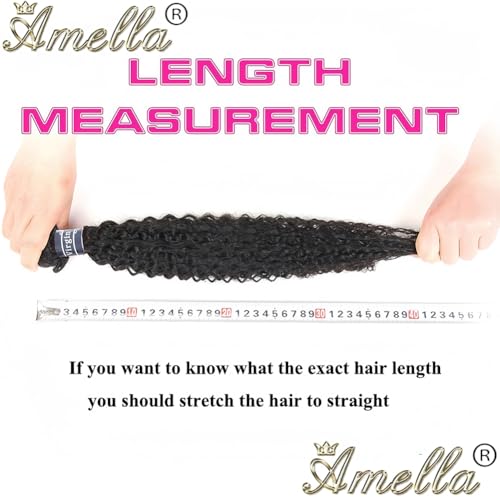 Black 16 Inch Brazilian Virgin Curly Hair Bundle - Unprocessed Remy Human Hair