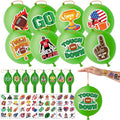 72 PCS Football Party Favors ? 48 Pre-Cut Temporary Tattoos & 24 Football Punch Balloons Themed Birthday Party Decorations Supplies Favors Gifts Goodie Bag Fillers Classroom Rewards for Boys Girls