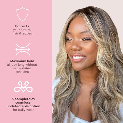 Adjustable Wig Grip Headbands for Women - Brown, Tan, Black, 3 Pack - No Slip Support