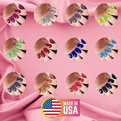 Nail Art Powder Set - 12 Colors for Acrylic & Nail Design