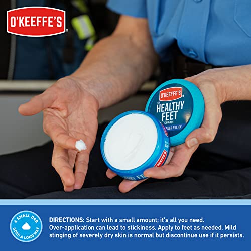 O'Keeffe's Healthy Feet Foot Cream 3.2oz Pack of 3 - Heals Cracked Dry Feet