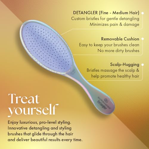 Detangling Hair Brush for Wet & Dry Fine to Medium Hair - Opal Purple