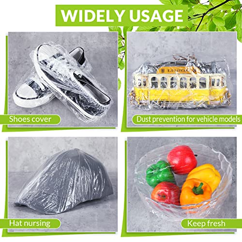 Retisee 1000 Pcs Disposable Shower Caps Bulk 18.2 Plastic Clear Hair Caps Elastic Large Thick Waterproof Bath Covers for Women Hair Care Cleaning Supplies Spa Hotel Salon Home Travel Accessories