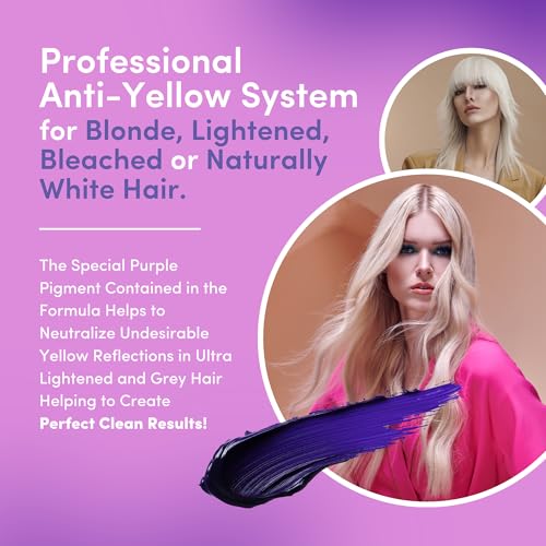 Lisap Purple Anti-Yellow Hair Mask 16.9 fl oz for Blonde & Silver Hair - Deep Conditioning