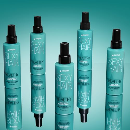 SexyHair Healthy Shine Show Blowout Spray, 5.1 oz | Nourishes Dry Hair | Provides Added Moisture | Sealing Hair Cuticle