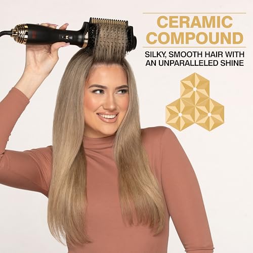 CHI Volume Styler Blowout Brush & Heated Comb - Black