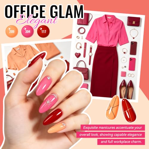 Gel Nail Kit with 48W UV Lamp & Electric Drill - Bright Luxe Tone, 69 Pieces