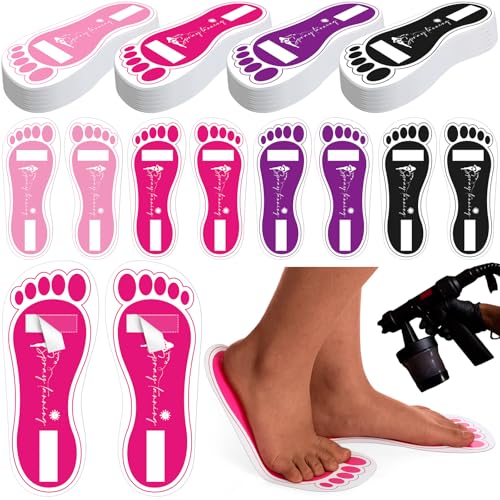 Disposable Spray Tanning Feet Pads Bulk - Colorful, 120 Pairs, Non-Slip, 11 Inch