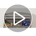 Humble Crew 3-in-1 Kids Bookshelf & Toy Organizer - Grey | Rolling Toy Storage for Toddlers
