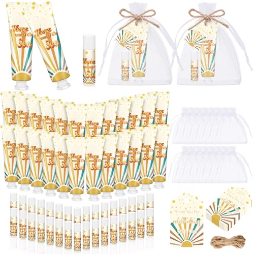 Here Comes The Sun Baby Shower Gift Set - Hand Cream & Lip Balm, 24 Sets (This listing: Here Come the Son)
