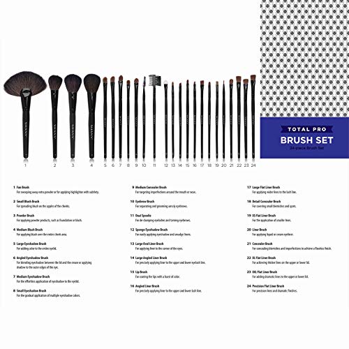 15PC Professional Makeup Brush Set with Pouch - Studio Quality Cosmetic Brushes for Face & Eyes