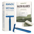 Upgrade Double Edge Safety Razor with 100 Counts Safety Razor Blades