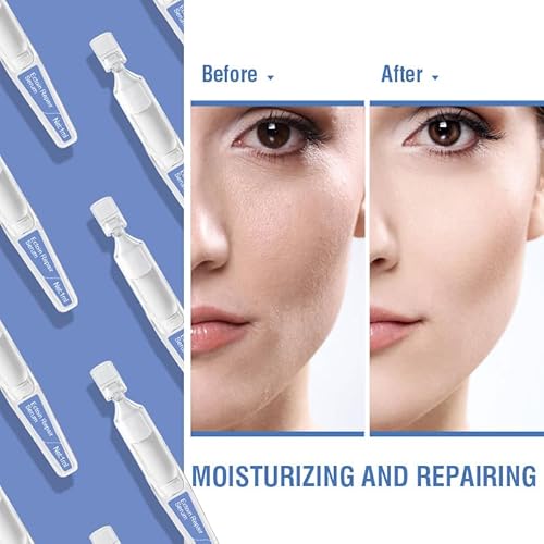 Ectoin Hydrating Repair Facial Serum Ampoule, Deep Moisture & Anti-Aging Serum with Beta-Glucan Glycerin Hyaluronic Acid For All Skin Redness Relief & Barrier Repair, 30PCS Single Use Ampoules