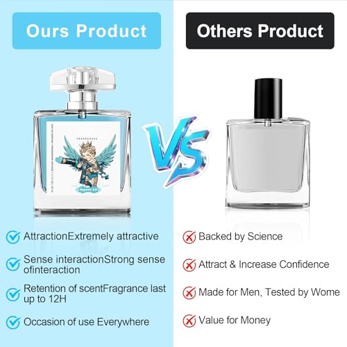 Men's Pheromone Cologne - Long-Lasting Citrus Amber Fragrance for Men 1.7 OZ