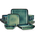 Vancasso Green Square Stoneware Dinnerware Set for 4 - 16 Pieces