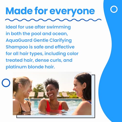 AQUA GUARD Chlorine Clarifying Shampoo 9.5 Fl Oz Pack of 2 - Vegan, Color Safe, Paraben-Free, Leaping Bunny Certified