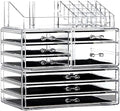 X-Large Acrylic 8-Drawer Makeup Organizer - Clear Stackable Vanity Storage