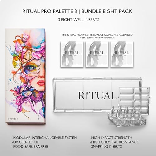 KIT RITUAL Empty Makeup Palette with 8 Wells - Portable Storage Organizer
