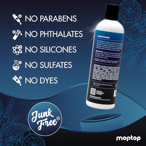 MopTop Salon Daily Conditioner 32oz - Color Safe Hair Moisturizer for Dry, Damaged Hair, Frizz Control, Sulfate & Paraben Free