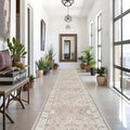 3' x 16' Washable Hallway Runner Rug Beige Non-Slip Indoor Floor Mat