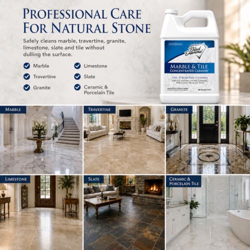 Black Diamond Stoneworks Marble & Tile Floor Cleaner Concentrate - 4-Gallon Pack of 128 Fl Oz Bottles