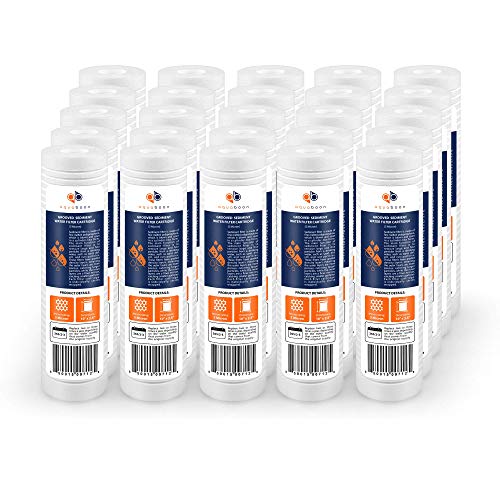 Aquaboon 5 Micron 10x2.5 Grooved Sediment Water Filter Cartridge - 25 Pack
