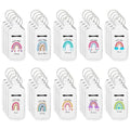 40 Pcs Rainbow Lipstick Holder with Inspirational Words Clip on Lip Gloss Sleeve Keychain Lip Balm Holder Graduation Gifts