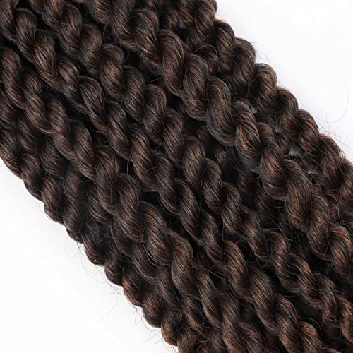 7 Pack 18 Inch Senegalese Twist Crochet Hair Extensions for Black Women - T30 Variation