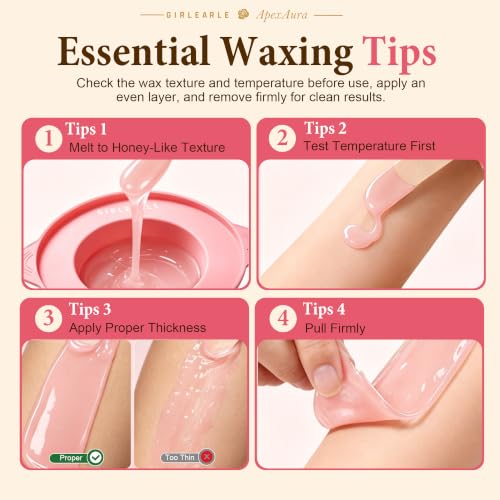 GIRLEARLE 1lb Hard Wax Beads for Coarse & Stubborn Hair Removal, Brazilian & Body Waxing