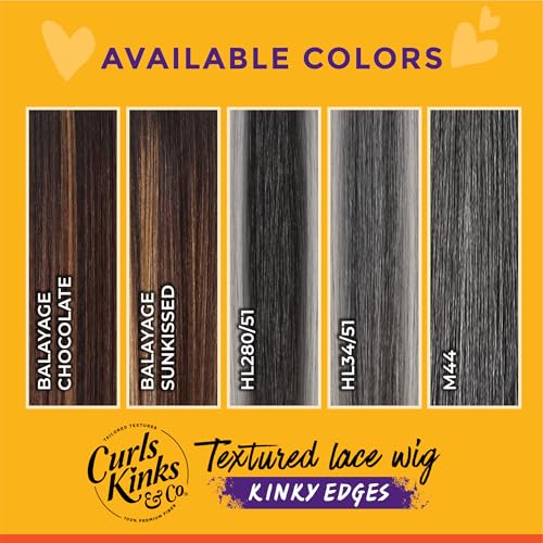 Kinky Edges Wig Set - 10 Inch Synthetic Kinky Roller Style in 1B Off-Black - Sensationnel