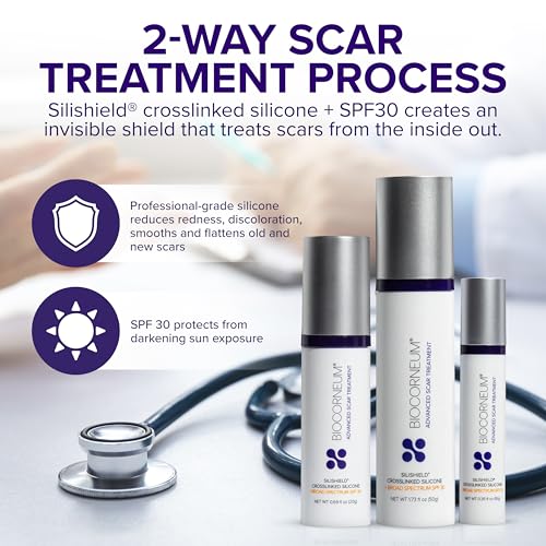 Silicone Scar Gel SPF 30 - Biocorneum 20g Advanced Scar Treatment with Silishield®