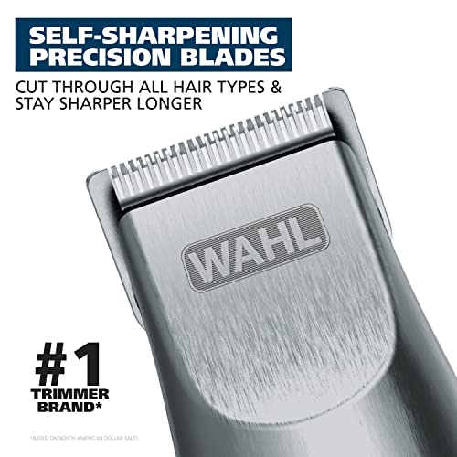 Wahl Groomsman Beard Trimmer Corded & Cordless with Silver/Black Finish