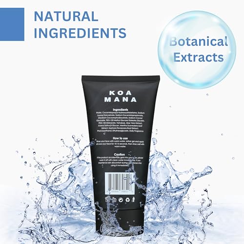 GOODY 2'S KOA MANA Foaming Face Wash for Men, 100% Organic, Pure Plant Ingredients, 180 ml