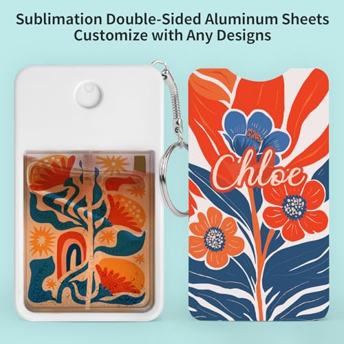 6 Pack Customizable Sublimation Card Perfume Spray Bottles 1FL.OZ White