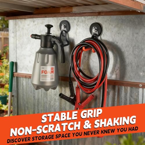 ULIBERMAGNET Pro 2.59'' Magnetic Garage Hooks 10 Pack Orange V1 Pro - Heavy Duty Tool Organizer