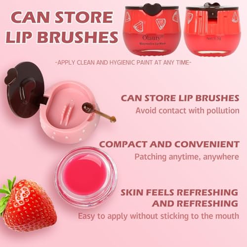 10 PCS Bee Lip Balm Honey Pot, Honey Lip Balm Bulk, Moisturising Sleep Lip Mask Overnight with Sticks, Reduce Lip Lines, Exfoliating Prevention Dry and Crack Lip Scrubs