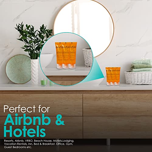 50 Pack Travel Size Shampoo with Orange Blossom - Recyclable Mini Bottles