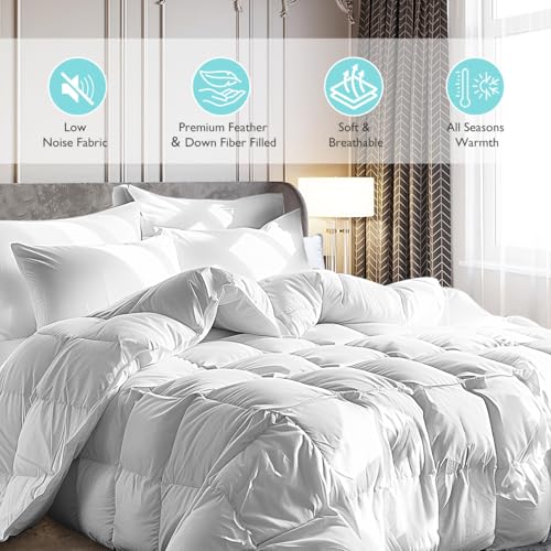 Martha Stewart Twin White Goose Feather Down Comforter Lightweight Bed Bedding