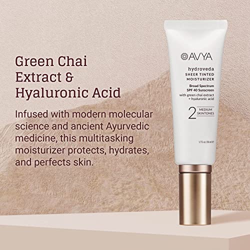 AVYA Skincare SPF 40 Tinted Moisturizer Shade #2 Medium 1.7oz – Hydrating, Natural Coverage