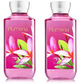 Bath and Body Works (2) Plumeria Shower Gels-10 oz. Bottles