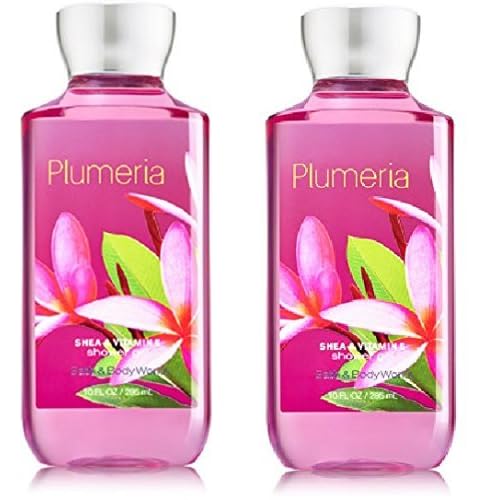 Bath and Body Works (2) Plumeria Shower Gels-10 oz. Bottles