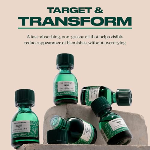 The Body Shop Tea Tree Oil 0.33 Fl Oz - Acne-Prone Skin, Vegan, Pocket Size