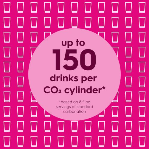 Pink CO2 Gas Refill Pack of 3 - 60L Cylinders for SodaStream & More