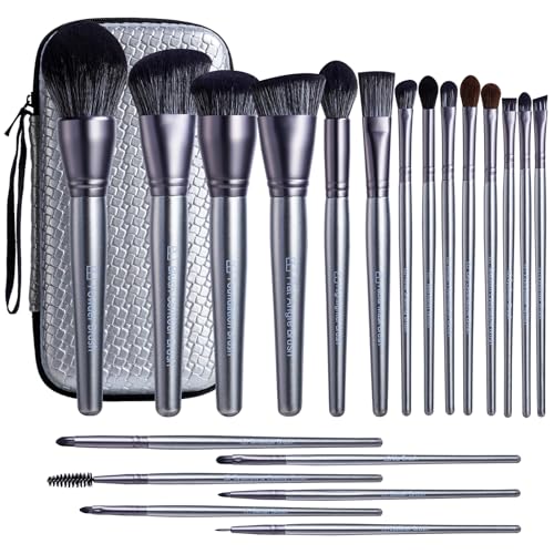 BS-MALL 20-Piece Makeup Brush Set A-Silver Silver – Face & Eye Cosmetics Tools