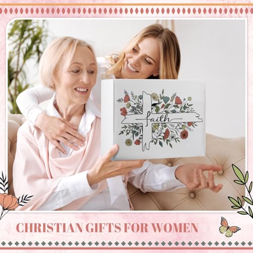 Abbylike 10 Pcs Christian Gifts for Women Faith Sage Floral Inspirational Religious Gifts for Valentines Mom Sister Best Friends Teacher Appreciation